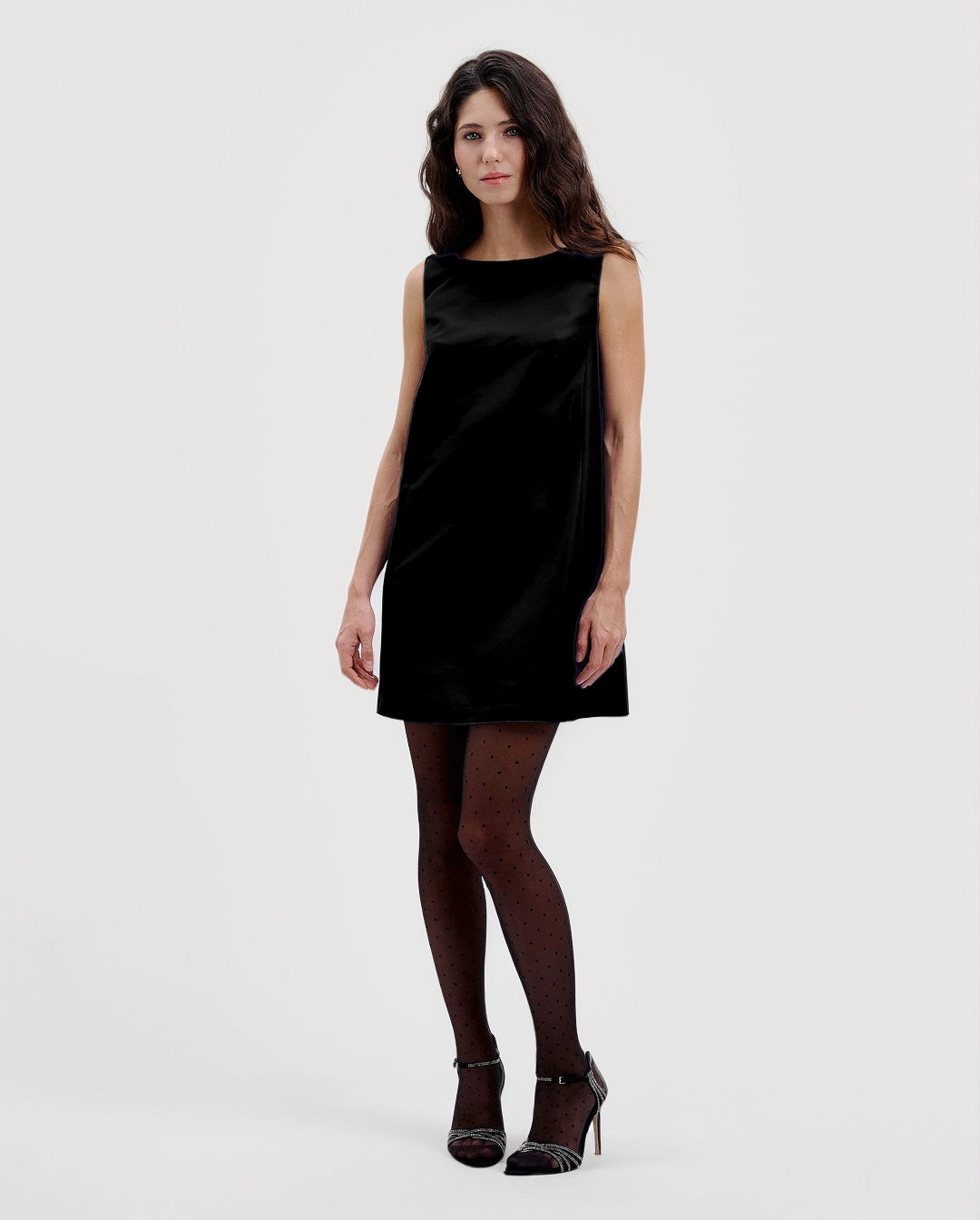 Lior Gabriel Mini Dress — 100% Natural Silk, Black, A-line